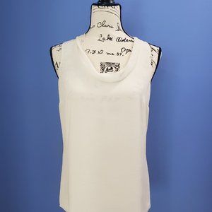 Banana Republic Size 6 Cream Sleeveless Shell Top